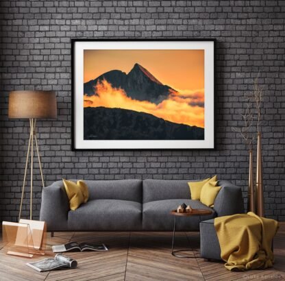 Sunset over the clouds print