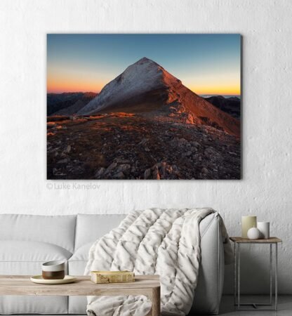 Mountain peak sunset landscape