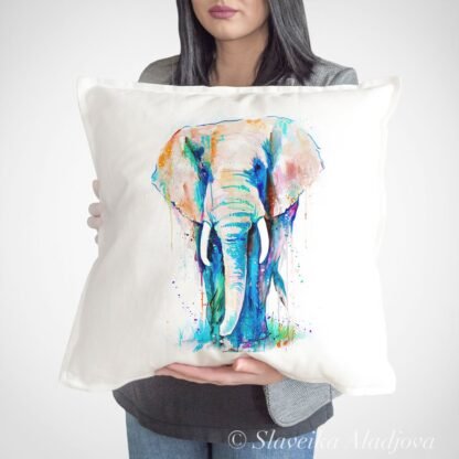 African Elephant art Pillow case