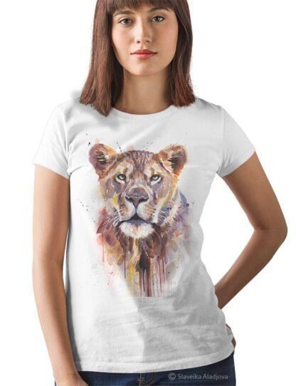 African Lioness art T-shirt