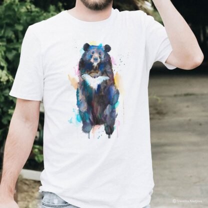 Asian black bear art T-shirt
