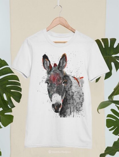Black and white Donkey Art T-shirt