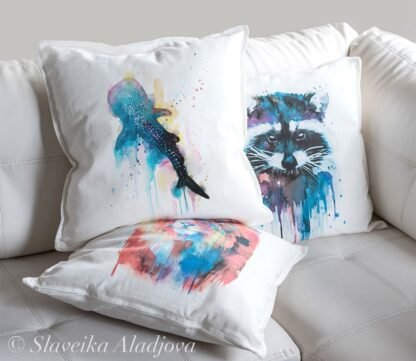 Blue Whale shark art Pillow case