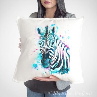 Blue Zebra art Pillow case