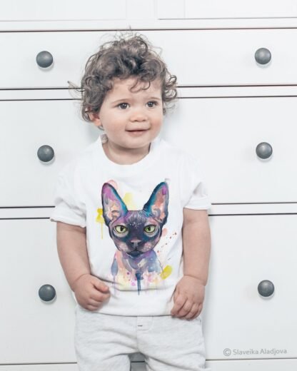 Sphynx cat art T-shirt