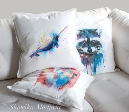 Narwhal art Pillow case