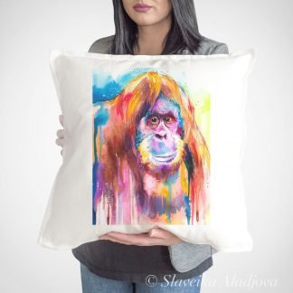 Orangutan art Pillow case