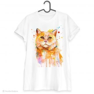 Cat art T-shirt