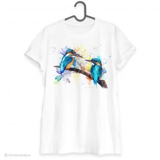 Common kingfisher art T-shirt
