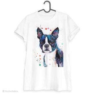 Boston Terrier art T-shirt