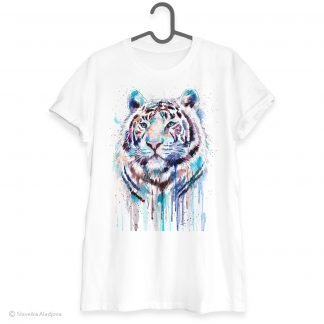 White Tiger art T-shirt