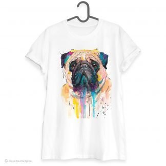 Pug art T-shirt