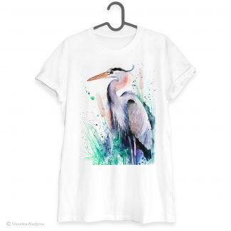 Great blue heron art T-shirt