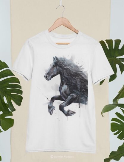Friesian horse art T-shirt