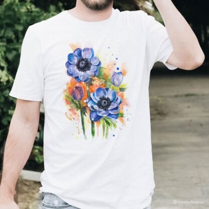 Anemone Flower art T-shirt