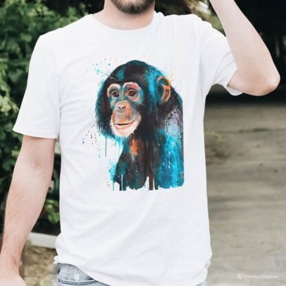 Baby Chimp Chimpanzee art T-shirt