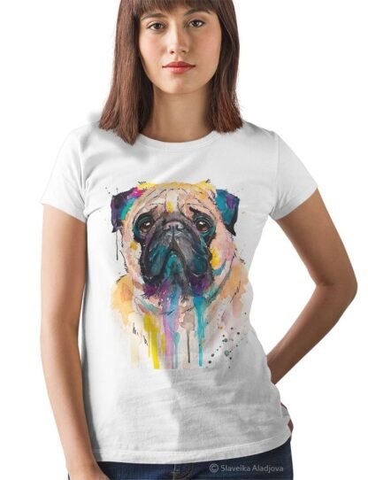 Pug art T-shirt