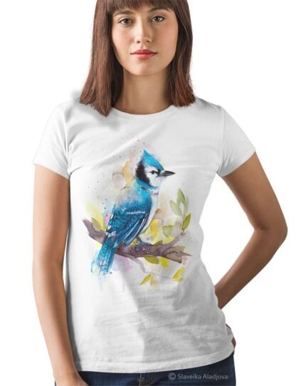 Blue Jay art T-shirt