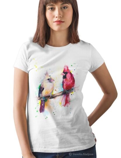 Cardinal Birds art T-shirt