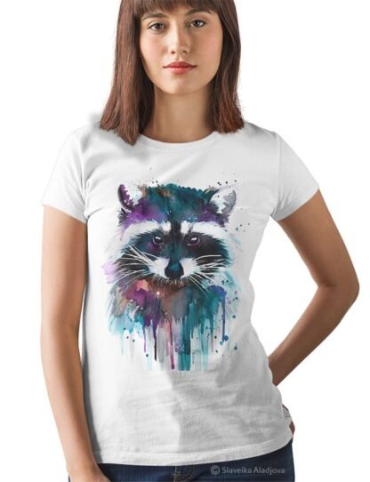 Raccoon art T-shirt