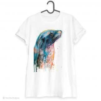 Sea lion art T-shirt