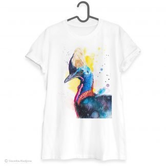 Cassowary bird art T-shirt