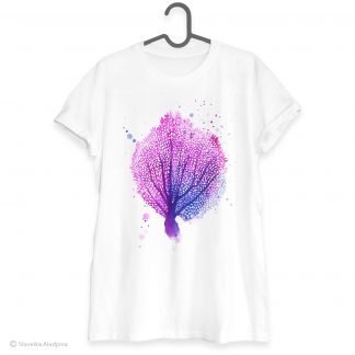 Purple sea fan art T-shirt
