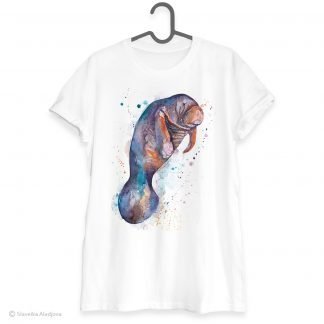 Manatee art T-shirt