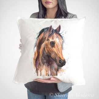 Thoroughbred Horse art Pillow case