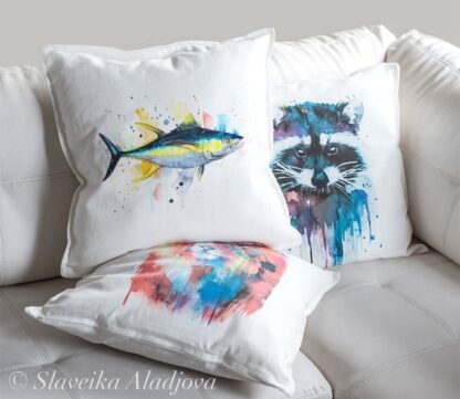 Yellowfin tuna art Pillow case