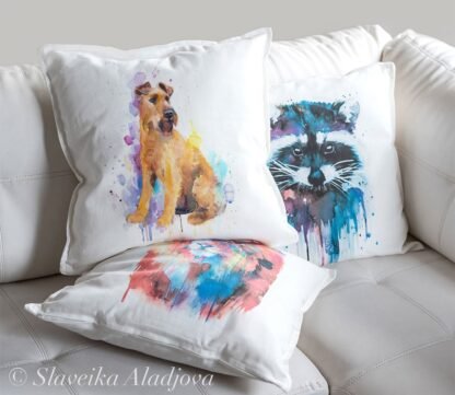 Irish Terrier art pillow cover