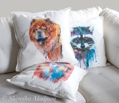 Chow Chow dog art pillow cover