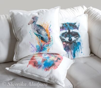 Shoebill art Pillow cover