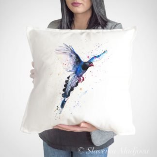 Taiwan Blue Magpie art Pillow cover