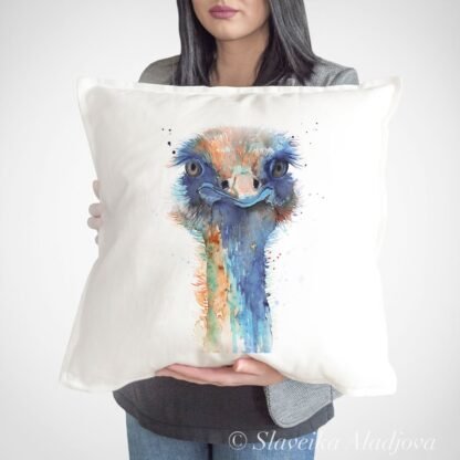 Ostrich art Pillow cover