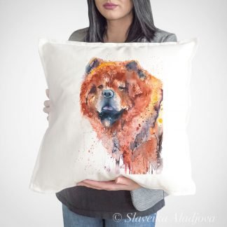 Chow Chow dog art pillow cover