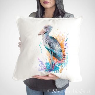 Shoebill art Pillow cover