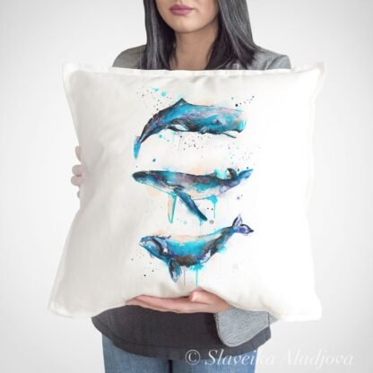 whales pillow case