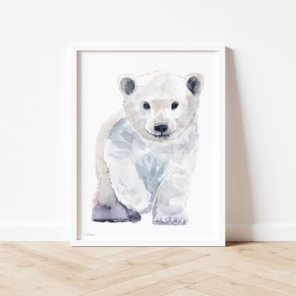 Baby Polar Bear Watercolor