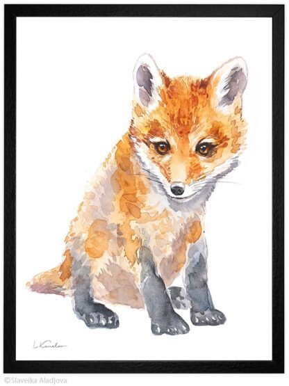 Red Fox Watercolor Print