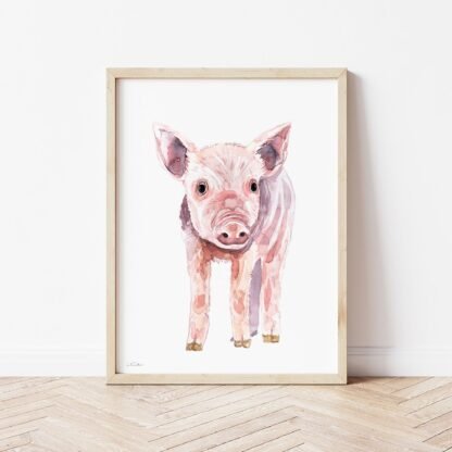 Farm Nursery Prints, Pig