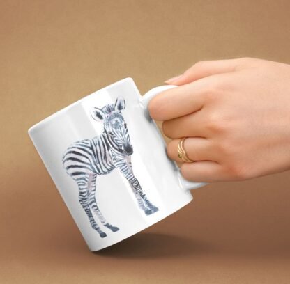 Baby zebra watercolor mug