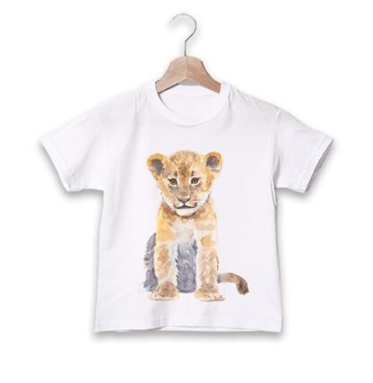 Lion cub watercolor Kids T-shirt