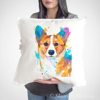 Pembroke Welsh Corgi, Dog art Pillow case