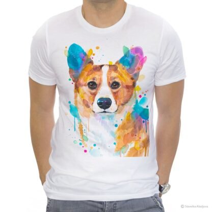 Pembroke Welsh Corgi, Dog art T-shirt