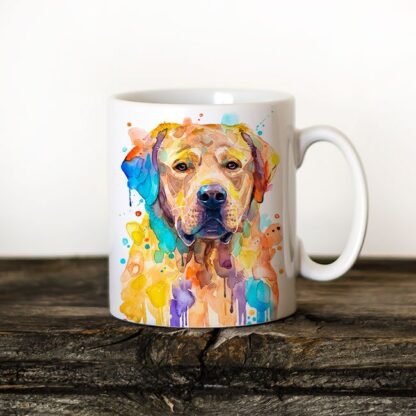 Labrador Retriever, dog watercolor painting print, coffee mug