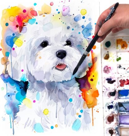 Dog Custom Hand painted Pet portrait